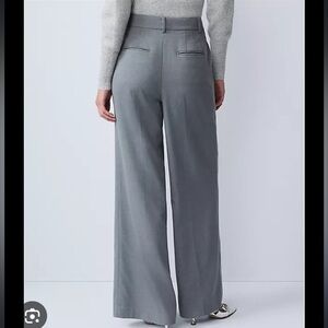 LULUS Tailored Gray wide leg trousers